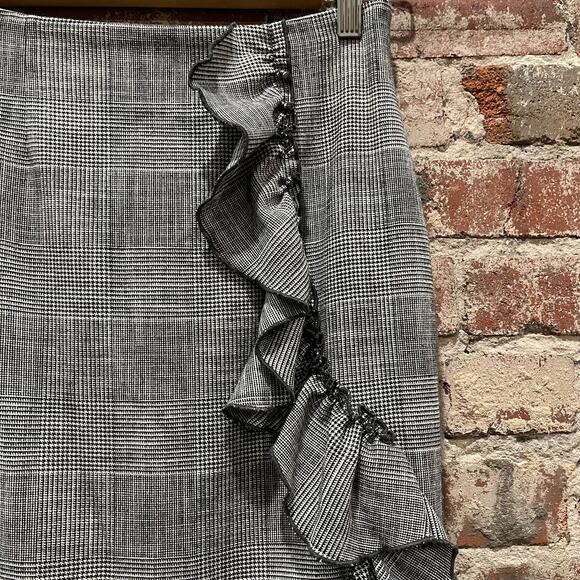 Rebecca Taylor Plaid Ruffle Skirt Size 2 - Picture 8 of 9